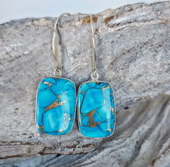 Turquoise and Copper Earrings