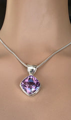 Amethyst Double Bezel Pendant