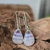 Amethyst Cabochon Pear-Shaped Earrings