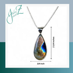 Labradorite Teardrop Pendant