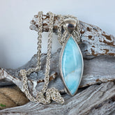 Larimar Marquise Shaped Pendant