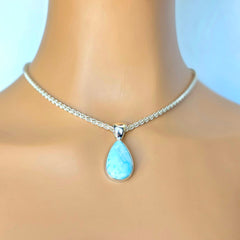 Pear Shaped Larimar Pendant
