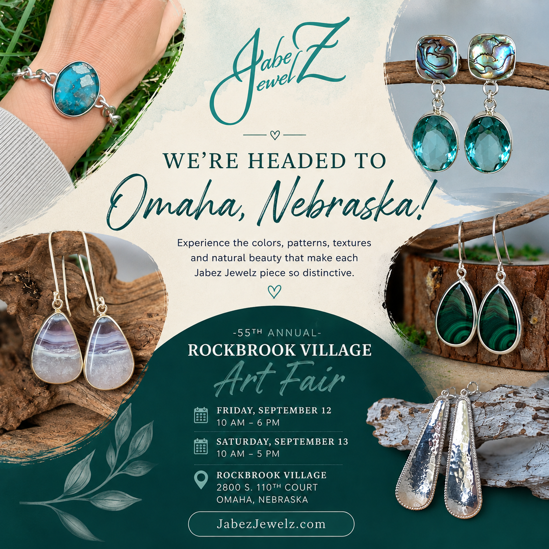 We're headed to Omaha, Nebraska, for the 55th Annual Rockbrook Village Art Fair!