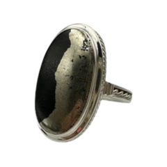 Pyrite in Quartz Oval Ring image 0