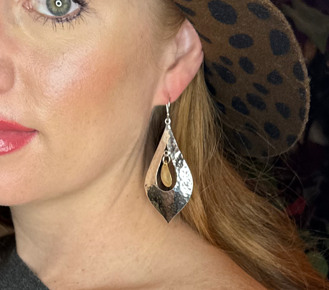 Hammered Bali Earring image 1