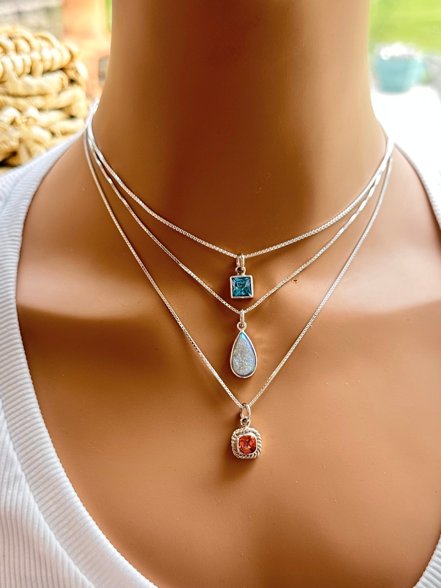 Delicate Blue Topaz Pendant image 2