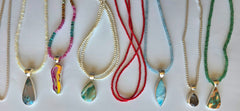 Red Coral Beaded Necklace – 24” Toggle Style