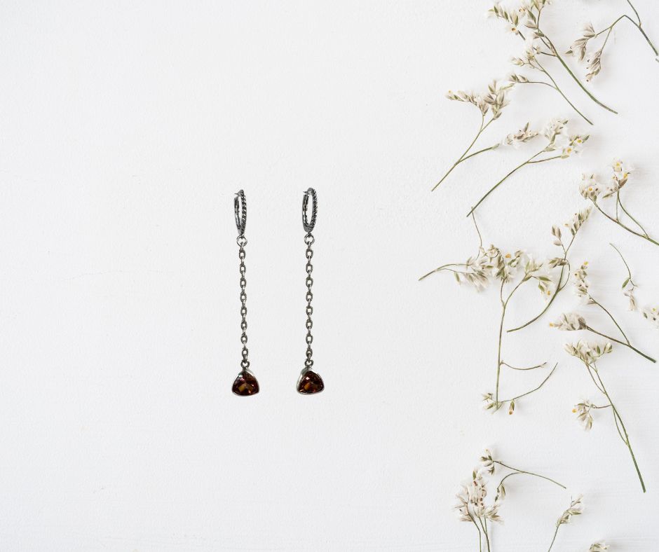 Ecstasy Topaz Chain Dangle Earrings image 1
