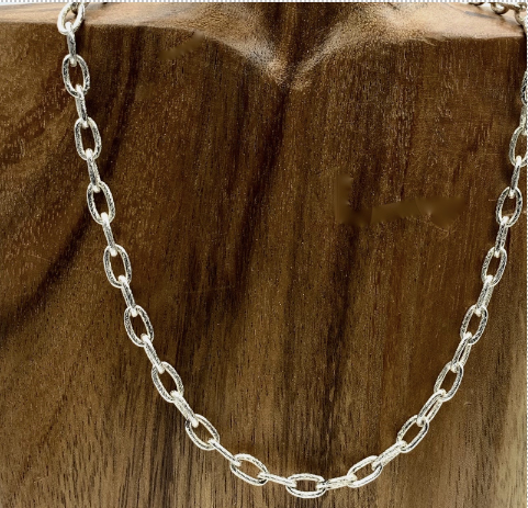 Handcrafted Brushed Link Chain image 2