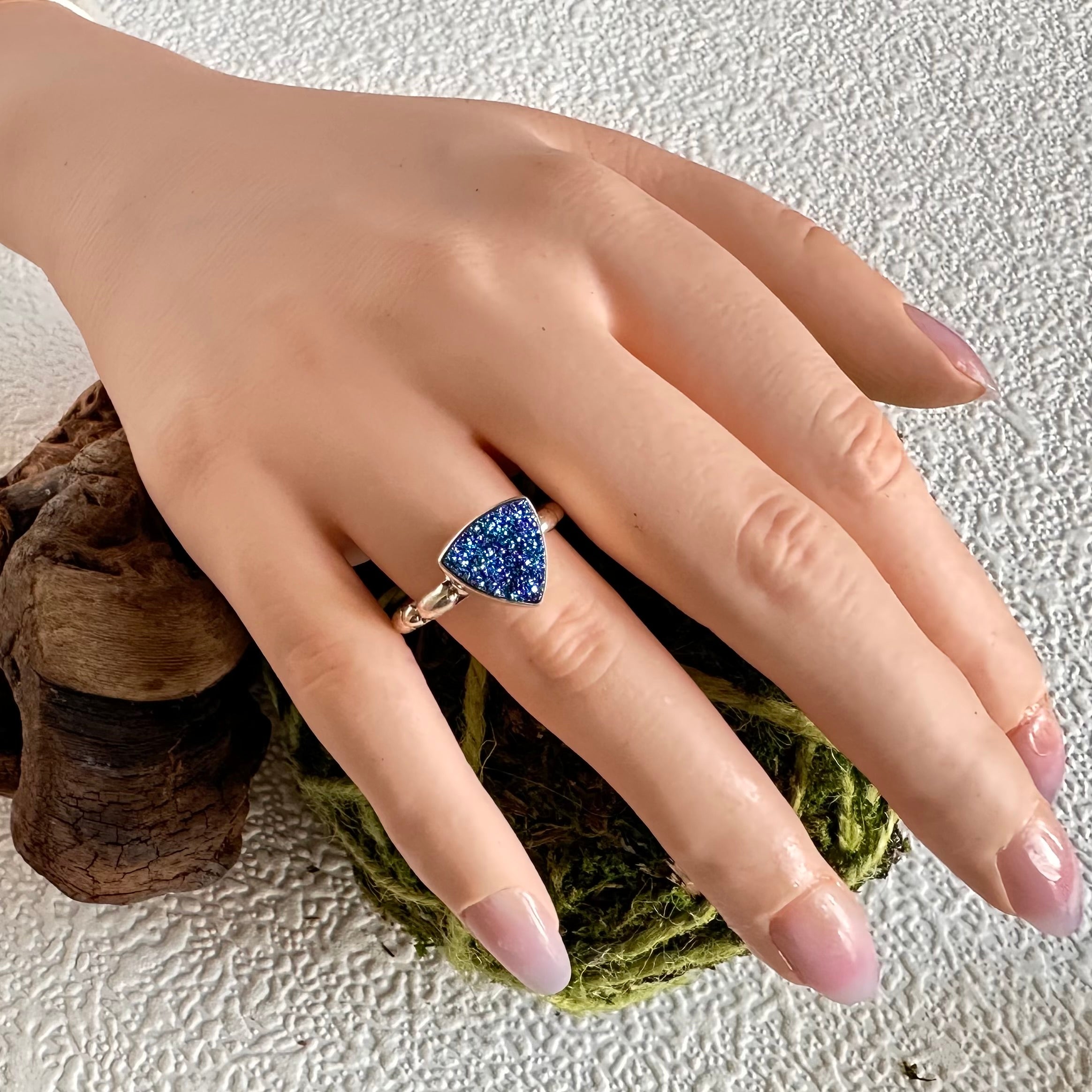 Cassiopeia Blue Drusy Ring image 0