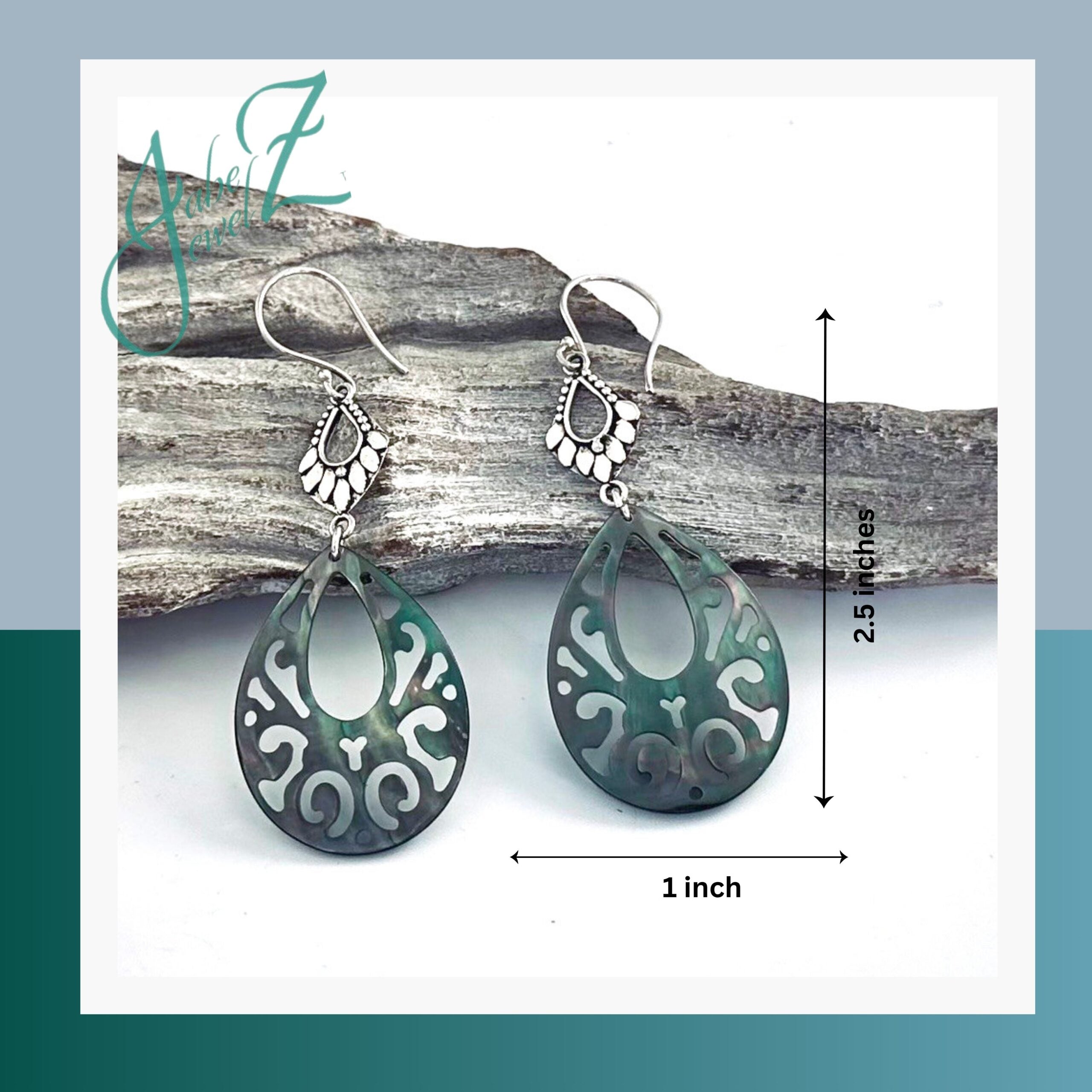 Gray Shell Earrings image 1