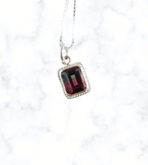 Delicate Watermelon Tourmaline Pendant image 1