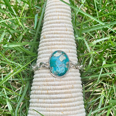 Turquoise with Pyrite Sterling Silver Bracelet