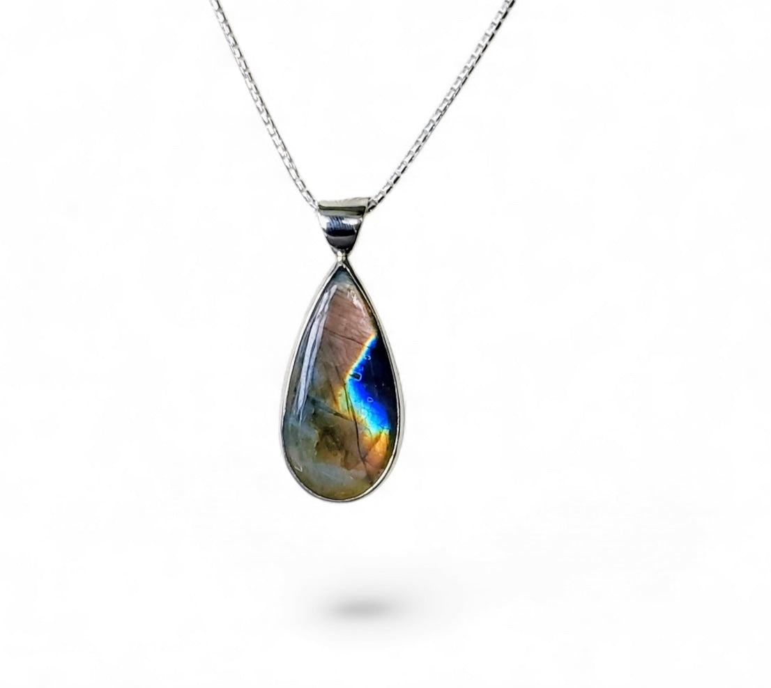 Labradorite Teardrop Pendant