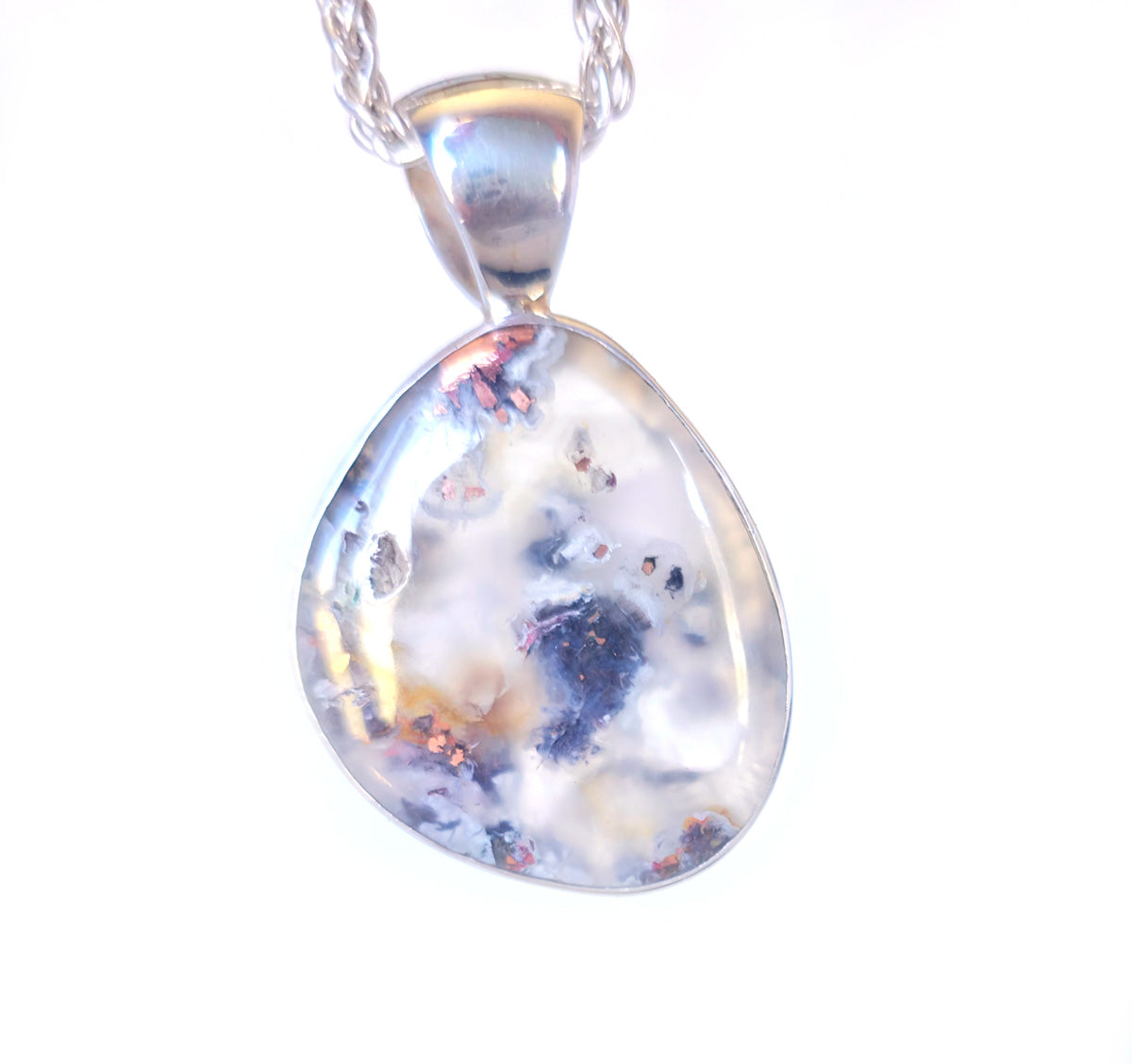 Freeform Confetti Agate Pendant