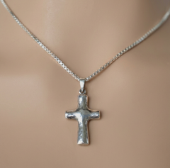 Hammered Sterling Silver Cross Pendant