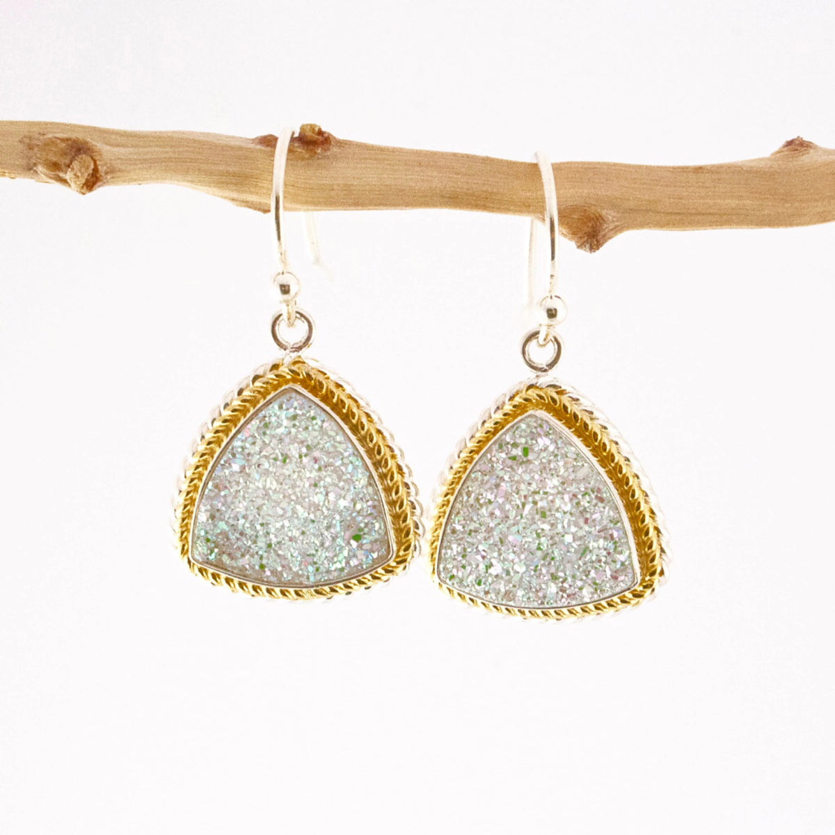 White Drusy with Gold Roping image 0