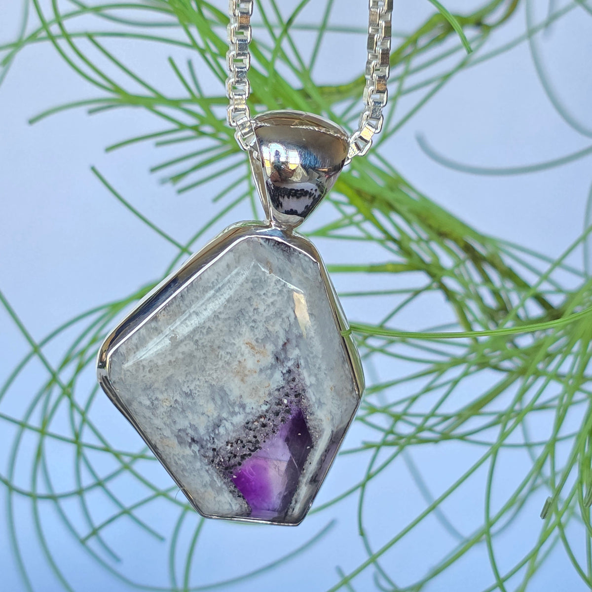 Freeform Amethyst Cabochon Pendant