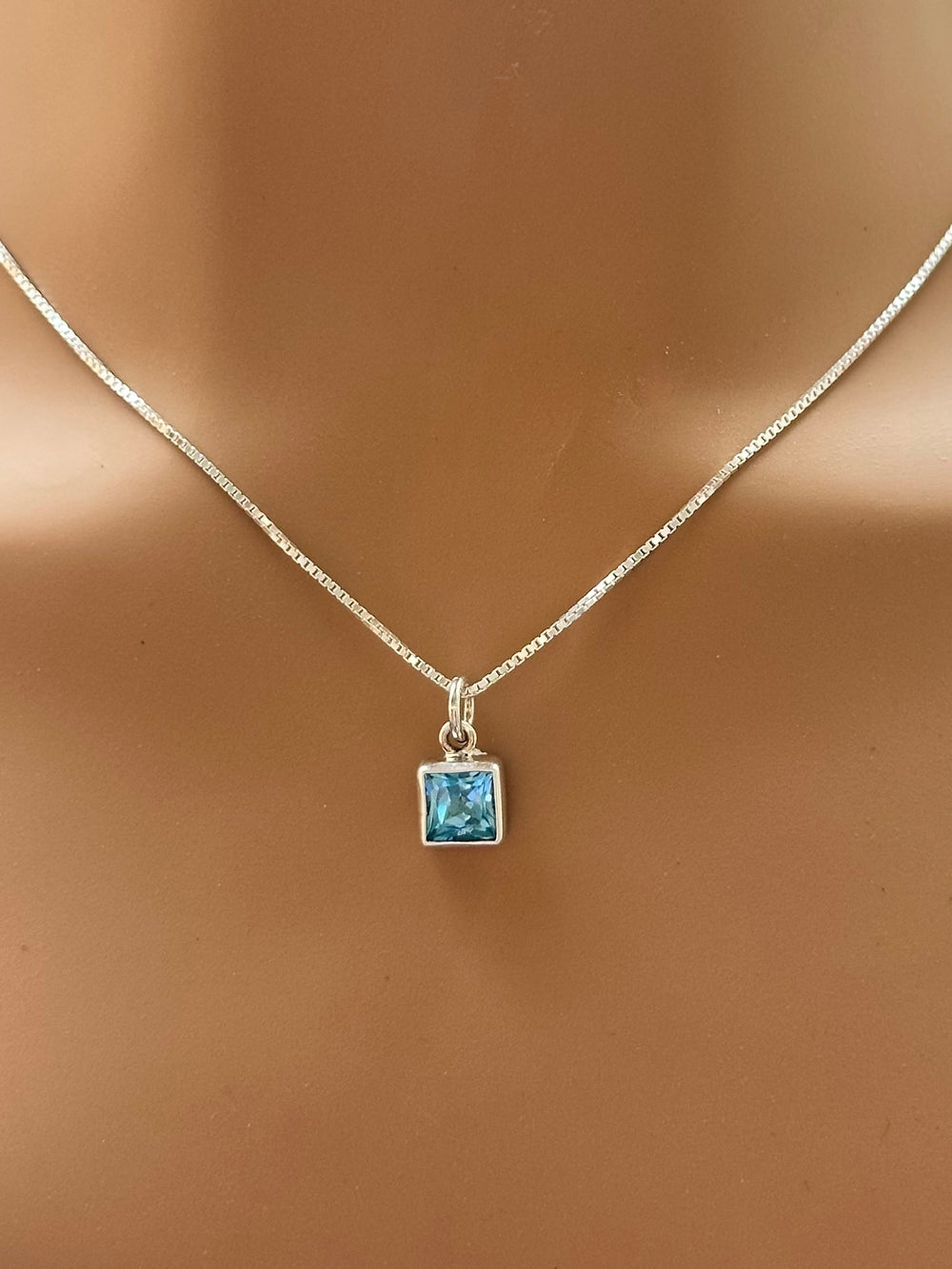 Delicate Blue Topaz Pendant image 0
