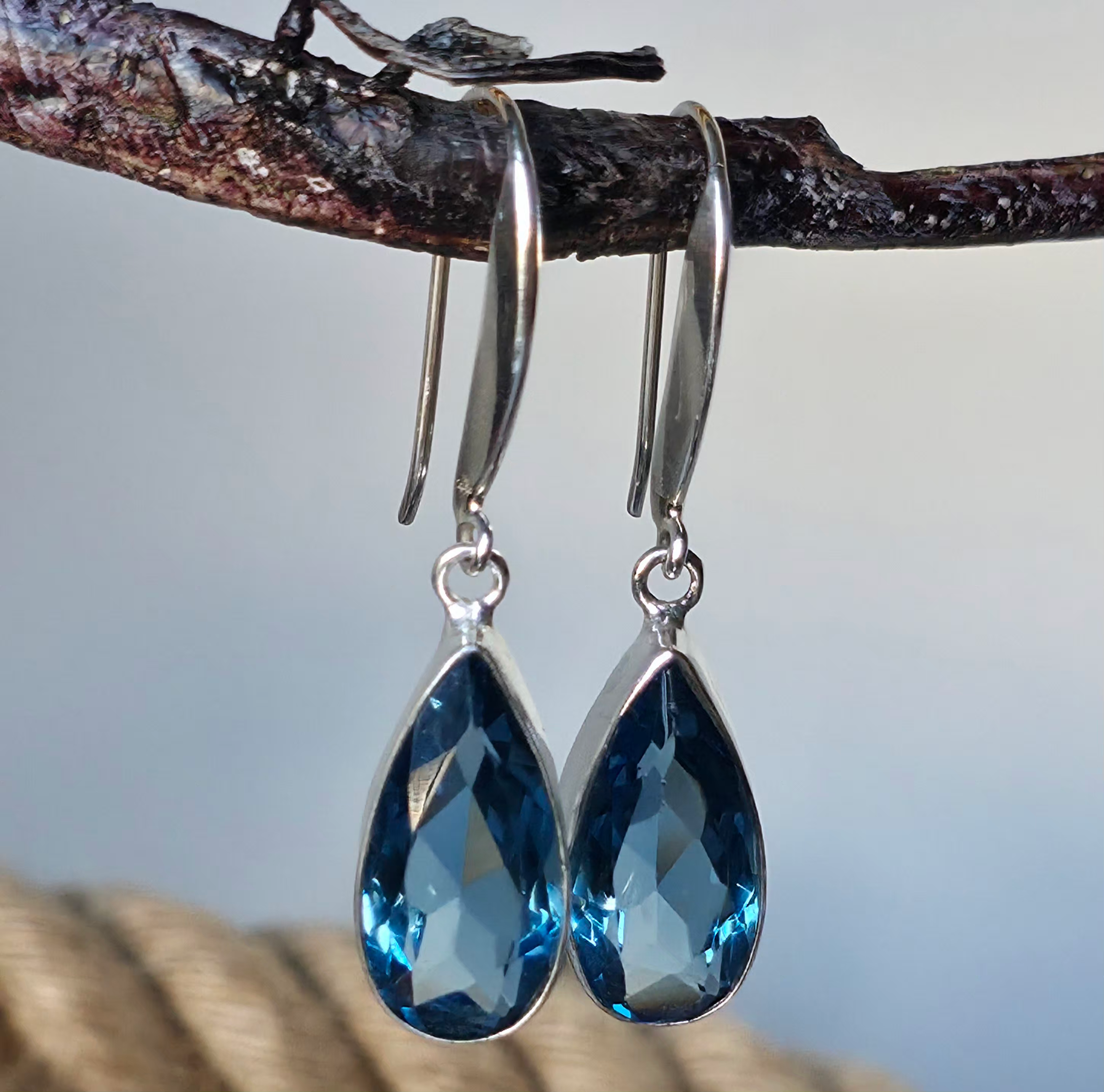 Cadet Blue Topaz Earrings
