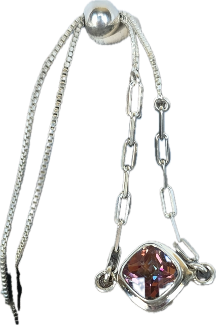 Raspberry Topaz Adjustable Bracelet