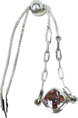 Raspberry Topaz Adjustable Bracelet