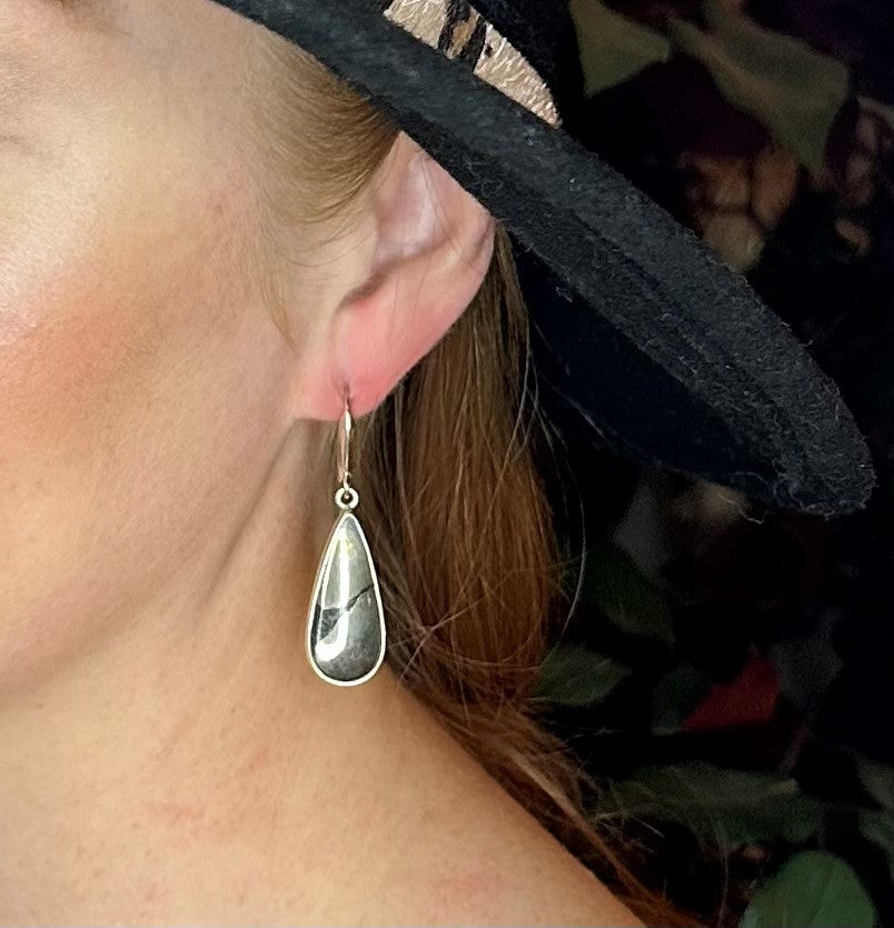 Apache Gold Pyrite Earring (Pear) image 1