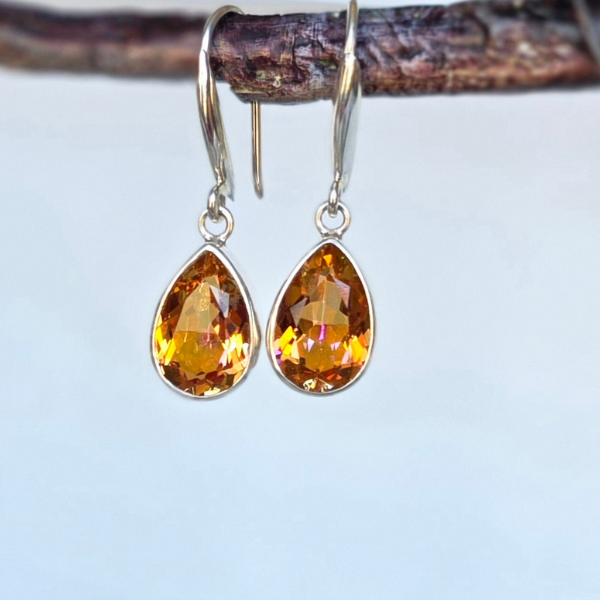 Pear Shaped Ecstasy Topaz Earrings
