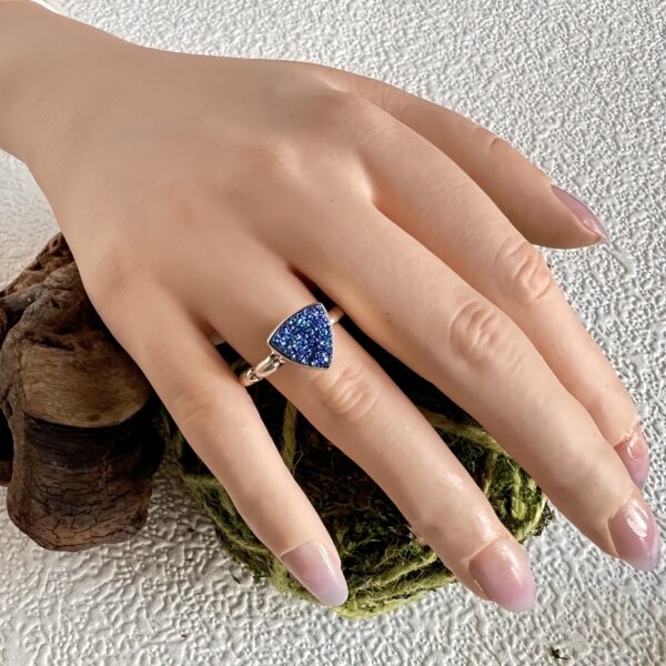 Cassiopeia Blue Drusy Ring