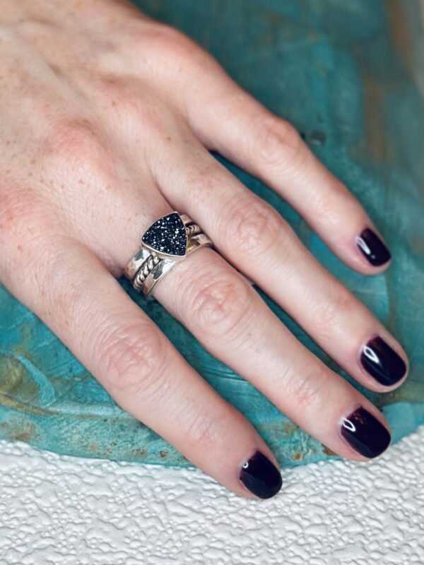 Hammered Band Stacking Ring - Image 3