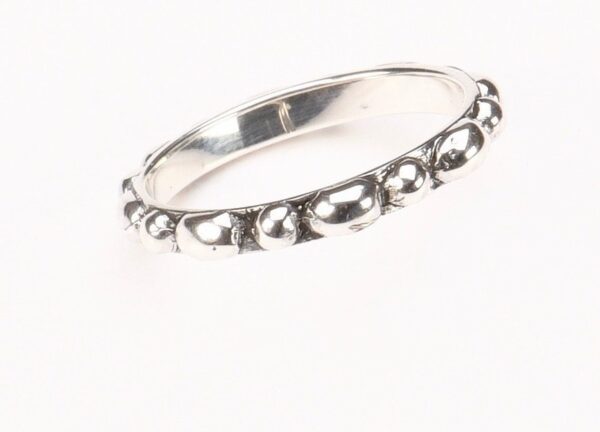 Sterling silver stacking ring bead band