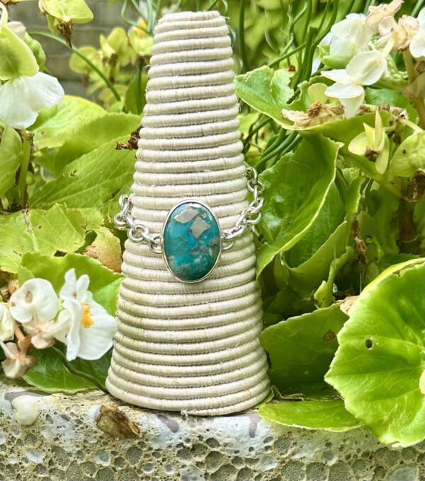 Turquoise Bracelet with Pyrite