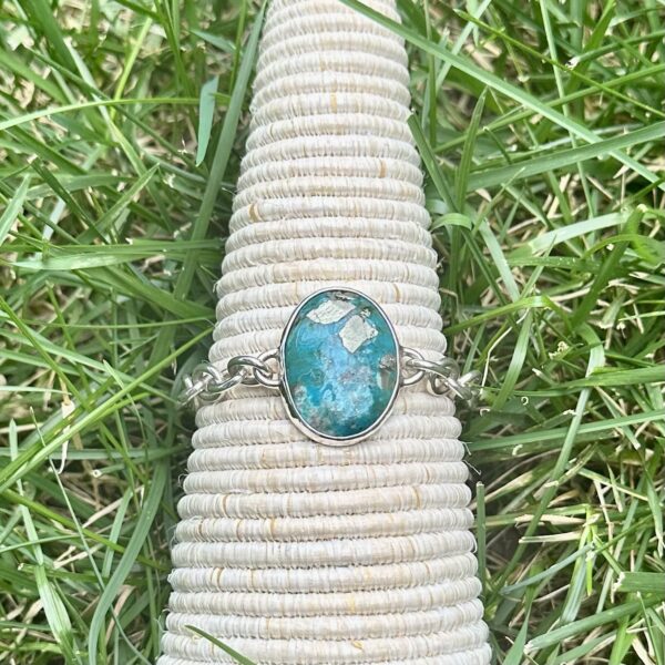 Turquoise with Pyrite Bracelet - Image 3