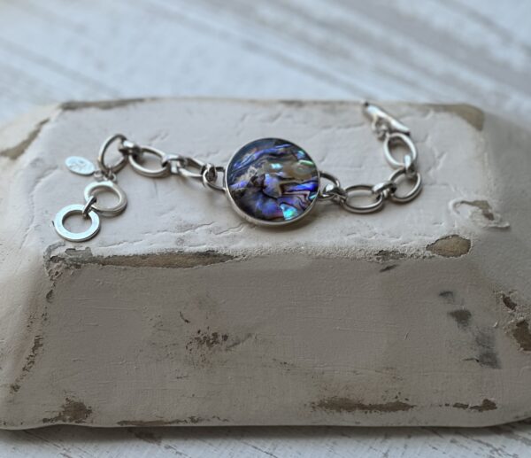 Abalone with Quartz Doublet Bracelet - Image 3