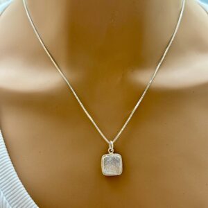 Delicate SI Opal Square Drusy Pendant